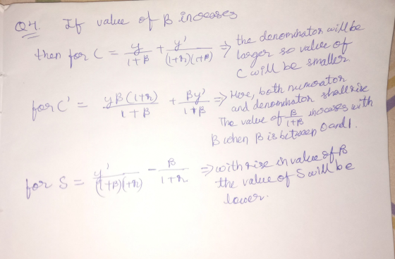 QH. et ß lß and If value of ß in seases then for c= y + y of the denominator will be - Itß (178) (HB) 7 larger so value of C