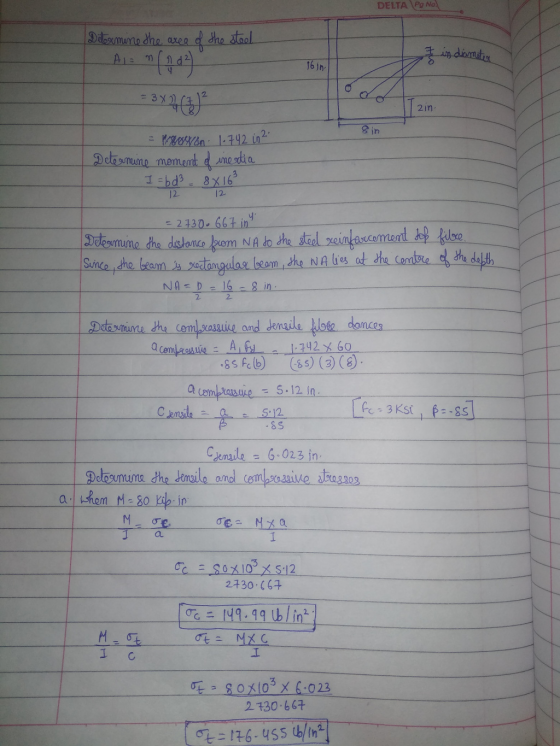 DELTA PONO Determine the area of the stool Ai= n(2 d² & in diameter 16 in 2in 8 in = 3 x 2 ( 7 ) ² = wgowan: 1-792 in2 Determ