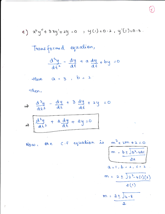 Frans form euaion, I -+ a d dtdt -Here a=3 Then df d t uation is mt 2m + 2 。