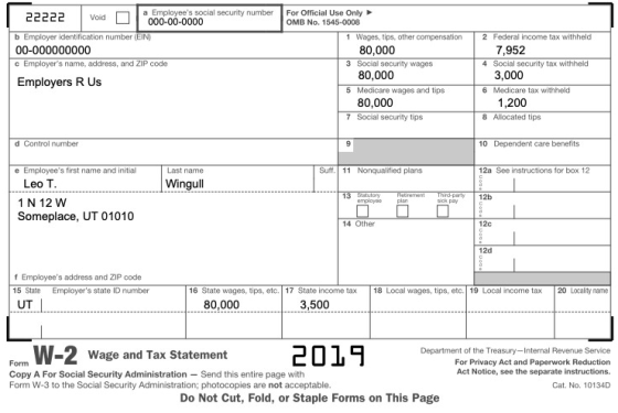 22222 Da vaid Void U a Employees social security number I000-00-0000 2 b Employer identification number (EIN) 00-000000000 c