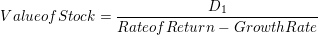 Di don Rateof Return - Growth Rate