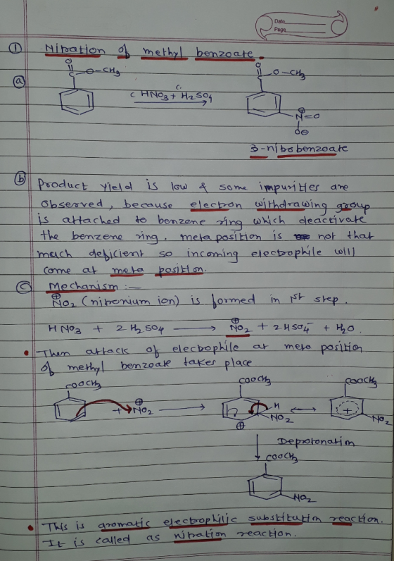 Dato Рвge. Nipation d methyl benzoate a 3Iniba bemz0ate Pooduct yield is low some impuri tes ane slecben uithdrawing gaoup to