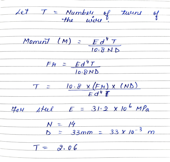 let I Number the twins of wive! Moment (M) Ed T 10.8 ND FR Ed T 10.8ND T = 10.8 x (EH) x (ND) Ed 31.2 x 106 MPa 6 You stee