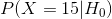 P(X=15|H_{0})