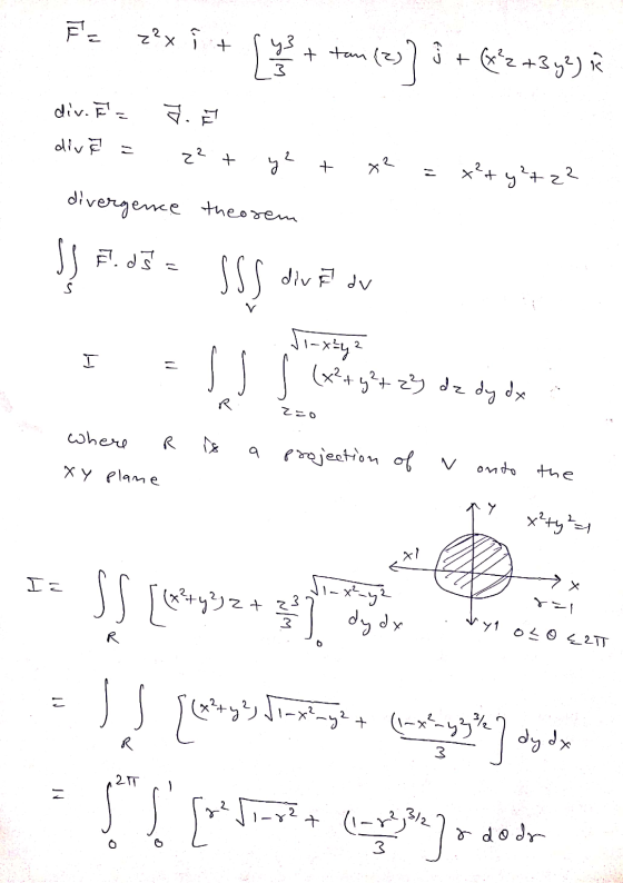 FE zxi* (*+ tum (2) 3 + 6*2+2;4) div.EE diva 2². + y2 + х 2 x²+ y2+z? divergence theorem SSS diva div F dv S 2.2 SSS Is j (x²