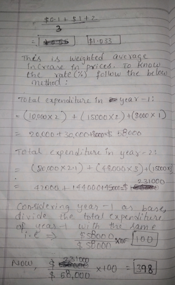 2 ices To Kno methed Total expendihurc in yeay 2: 2 31000O 42000+ 144000145000- divide the ttal xpenshihure with thi am e 00