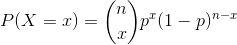 P(X = z) = (-)p(1 – p)-