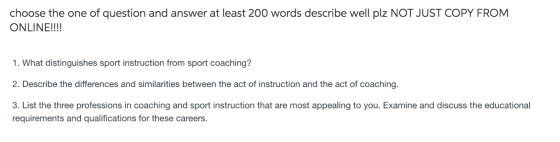 choose the one of question and answer at least 200 words describe well plz NOT JUST COPY FROM ONLINE!!!! 1. What distinguishe