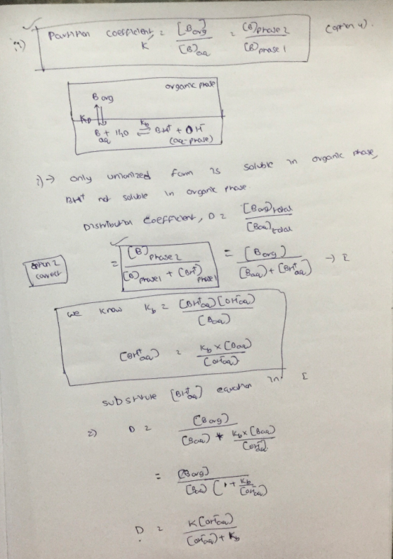 Coption u). Partition coefficient, Borg (ophone 2 prase 1 مجدا organic phasel Bong Bong ago Koh Bt 110 3 BHT + oH (oce prase)