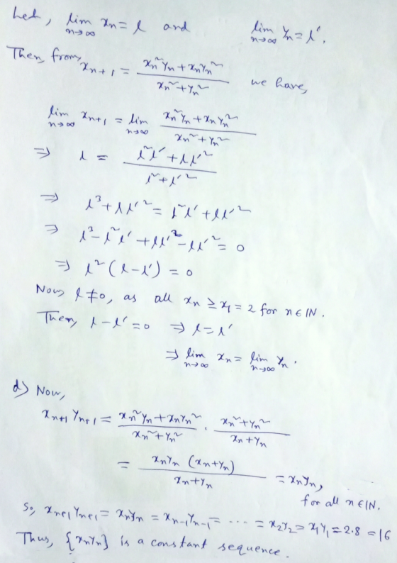 9 > DO het, lim anal and Then, from xn Yn + kita lim tonal, Xnti- we have = xuntln ixteen > 1²+11~= [ltler > 1²e e te lo 7 ľ(