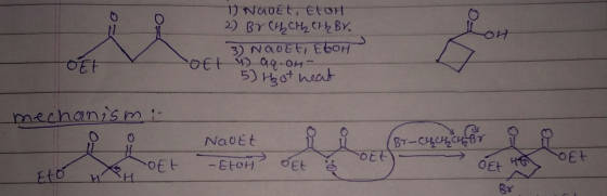INGOtt, Eton (2) Br CH CH CH Br. 3) NODET, EGOH Otl y aq.on- 5) tot heat OEE - mechanismi i i Oft Eto HH NaOEL - Eton i i (BT