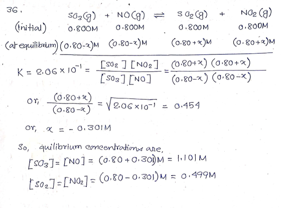 + 0.800M 0.800M - 36, S639) + NOCE) 3 029) NO2 (9) (Initial) 0.800M 0.800M Catequilibrium) (0.80-2)M (0.80-x)M (0.80+) (0.80+