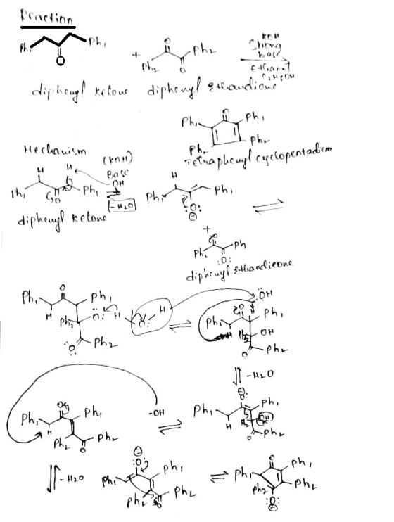 Praction Cheva ftriorat con diphenyl Katone diphenylalaudio I Pha iph, Mechanism nism (kon) on) traphaupt cyclopenta Basc H P