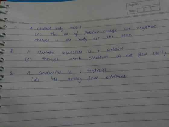 Page No. Date A neutngl cthen and n 2 れ) u 3.