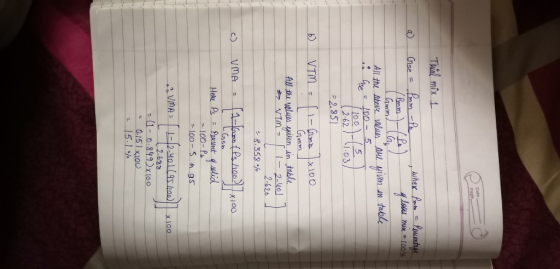 Thial mix 1 All the Above wlus AuL yivn m tabli 100 5 2.62) 니.03 2.35 b) УТП x1oo All thu veluus iu in table 2-1626 Vm 100 632 84)x1o 0.151 0u
