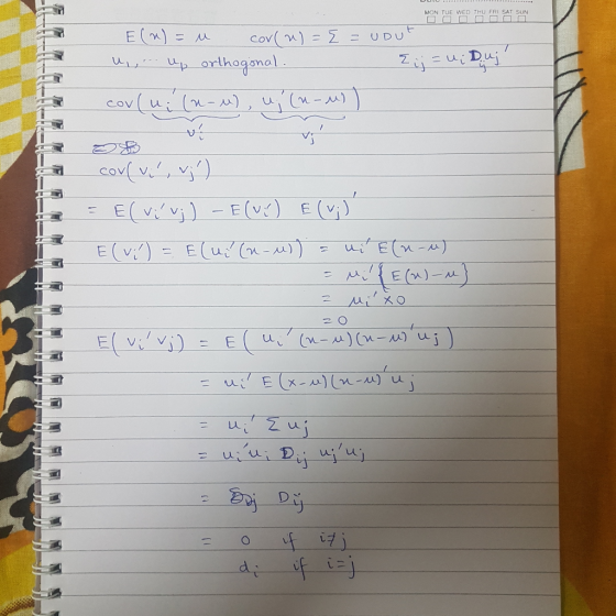 MON TUE WED THU FRI SAT SUN ANS E (n) = u corlu) = = udut u ,,.. up orthogonal. {ij = ui Duj cor(ui (n-u), u, (nom) a corl vi