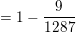 \small =1-\frac{9}{1287}
