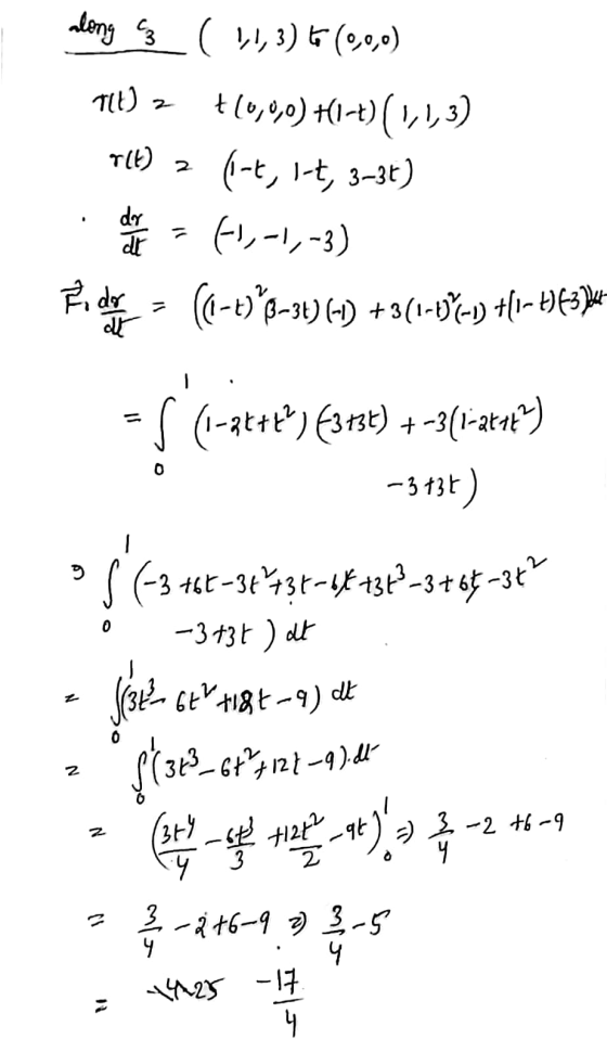 along z_ ( 1,1, 3) 6(0,0,0) TIL) z +(0,0,0) +(-+)(1,1,3) r(t) 2 (-4, 1-t, 3-36) et = 61,-1,-3) Friday = (6-)3_) (1) +3(1-5°-1