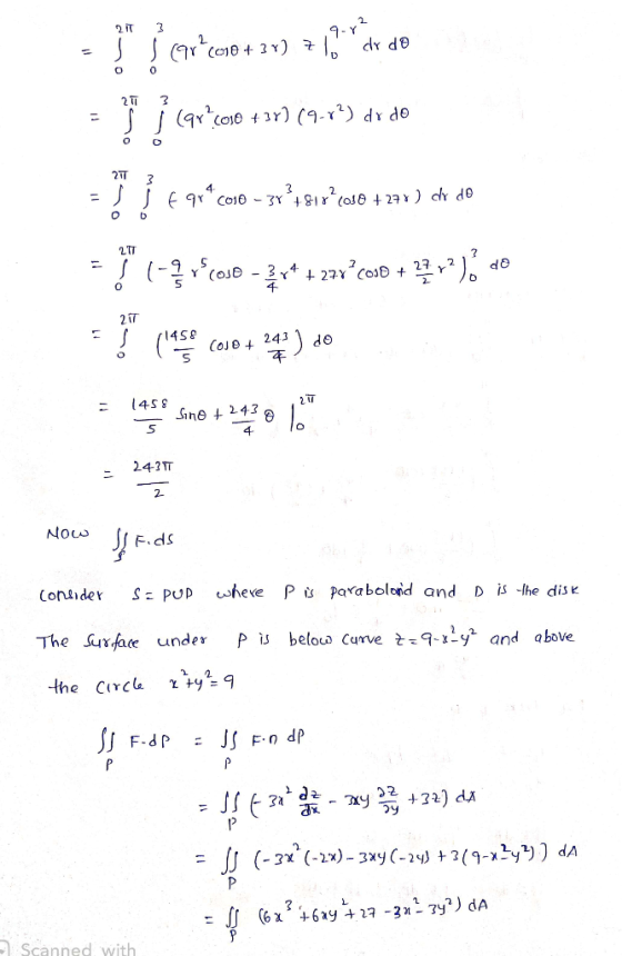 - ) } are431) 7 1 . do do - (qrces 4217 (9-x?) dr do 2T 3 I j f qr* co10 - 37°4818?cos@ + 27 v) dr do = (3 V016 - Yx* + 2