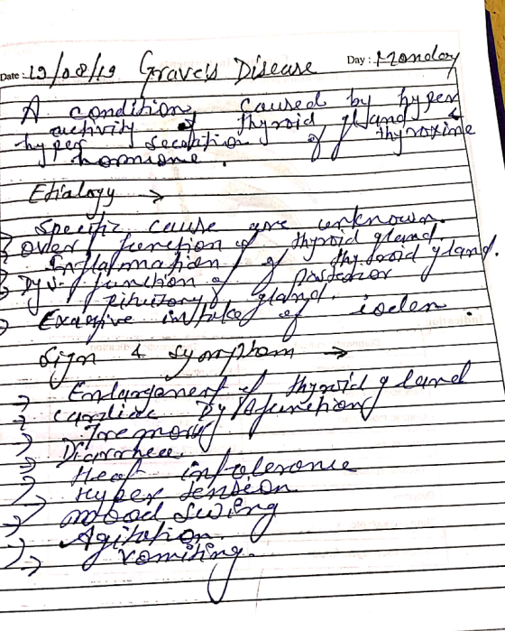 Dame :13 400lie Gravely Disease Day:fondary by hypen condition caused decalation kometne he Boxinle Edialogy Sheet caule en Z