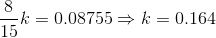 k 15 0.08755→ k-0.164
