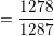 \small =\frac{1278}{1287}