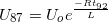 \small U_{87}=U_{o}e^{\frac{-Rt_{92}}{L}}