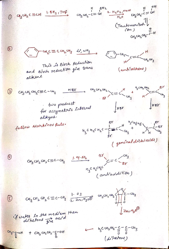 842 1.BH3, THE 2. H2021 0 ch₂ CH₂ CECH 434,-C=CH 2. H202,NACH H₂0 ch ch, -c = CH. (Tautomeruisat- con ) Che cos, como He=che