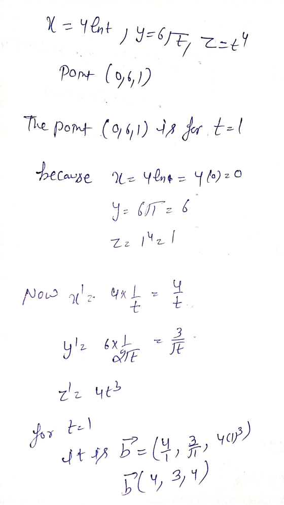 X=4 ent ) 9= 6, 7-4° Port Co 94, 1) The point (061) 48 for t=1 beco-be 2 = 90 У (4) го 9- бл. 6 Zz 1421 Now als extra Ч + 9 .