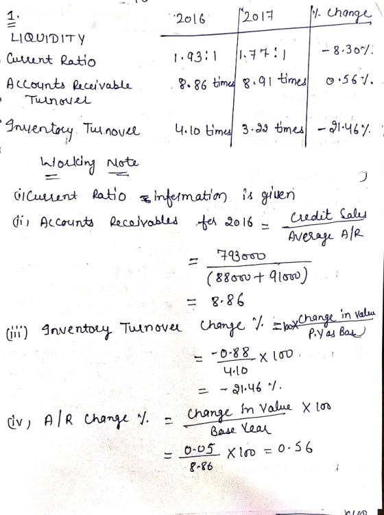 MChange 2013 1. 2016 LIQUIDITY - 8.30 Cuunt Ratio 1.93: 56/ ?.86 tim.91 time ACCounts Rceivable Tuunouel Inentoy. Tulnove 3-2