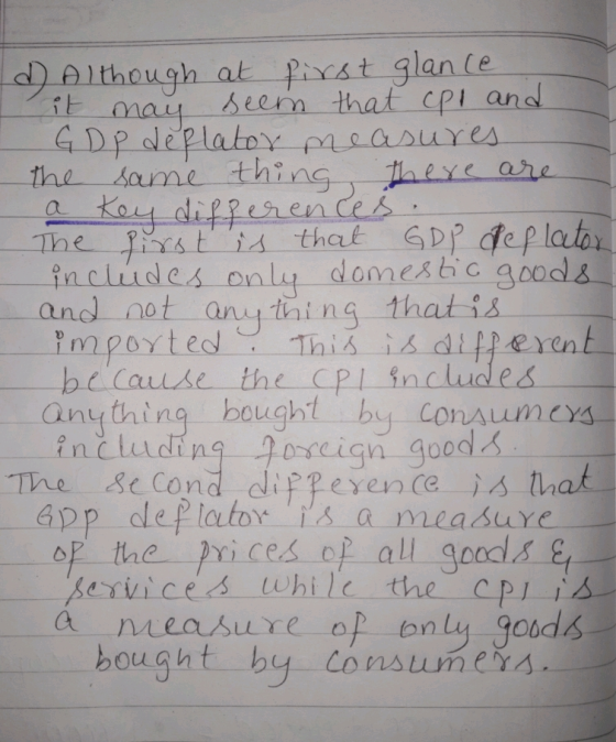 elthough at pixst glan(e 仩mau Seern that opland the same thin The first-ǐd-that-.GDP deplatou good erent and not any thing thati bc cause the CPI includes anything bought by ConsumeYs The second dipperence is that of the pri ces of all gcodls e Services (While the cp a Measure of on Ly gouds bought by consumers