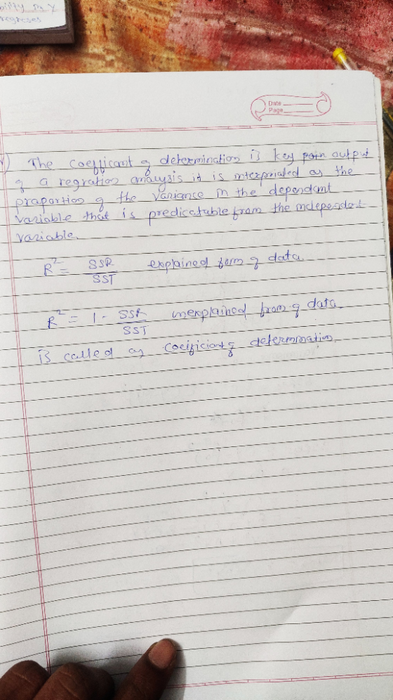 Page The coefficant a determination is key poin output - a regratie omolysis_id is niepocaled o ther proportion 9_the_varianc