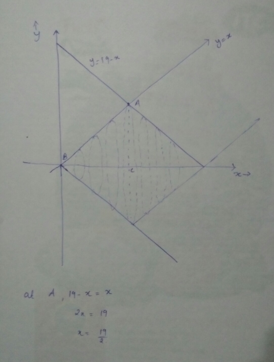 y=x 9-19-x A > at A 19 x = x 2x = 19 x= 19