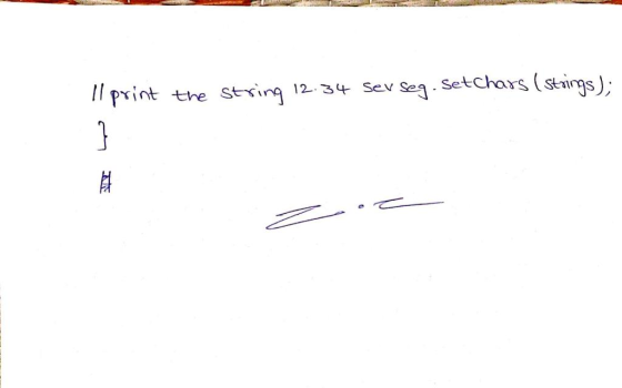 Il print the string 12.34 ser seg. SetChars ( Strings);