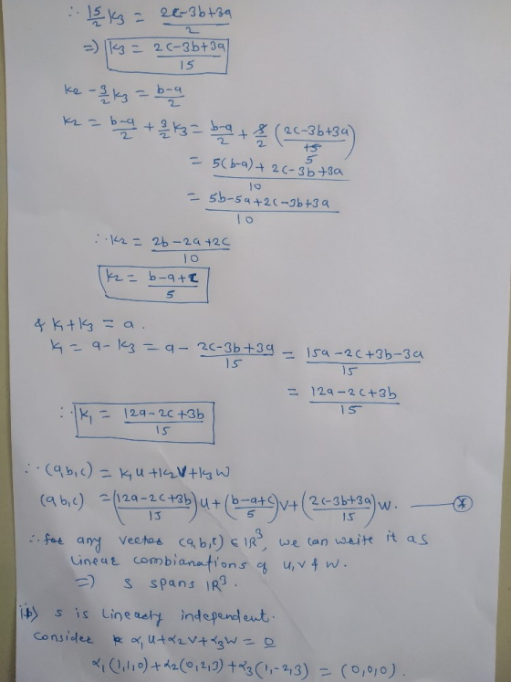 20-3btza 15 =) |K3 = 26-36+39 K2 - 2 kg = bna ke = bac + 2 kg = bag +8 (20-3b +39) = 5(b-a) + 2(-36t3a - 5b-5a721-36+3 a K2=