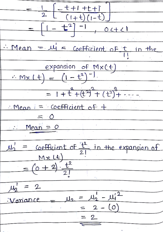 2. Mean-L 5 Coefficient a Et in the expnon of MxCt t?)ナ · -·- ·- Mean CoefRcient of + Mean In -the ex 2 anance