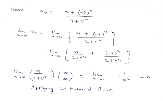 here an = nt (-2) 2ten lim naroo an n = lim m + (-2) ha aten lim m [ + (-2) M400 2ten لا 2ten lime - lim M-100 는 = o nyoo (m