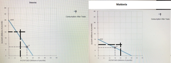Desonia Maldonia Consumption After Trade Consumption After Trade 36 PPF 24 12 18 24 30 36 42 48 POTATOES (Mitions of pounds)