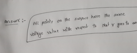 same goes to co surface have the respect to that & Answeri- All points on the vollage value with