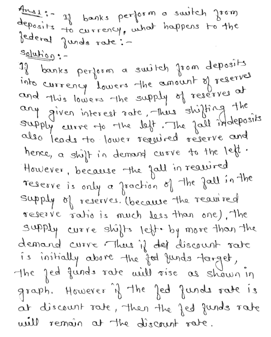 H^i. banks per soluioo ol aja -tlis lowers -he supp also leadu to lower Teaed reserve and Howeve, , becauuse -fhs lall in rea