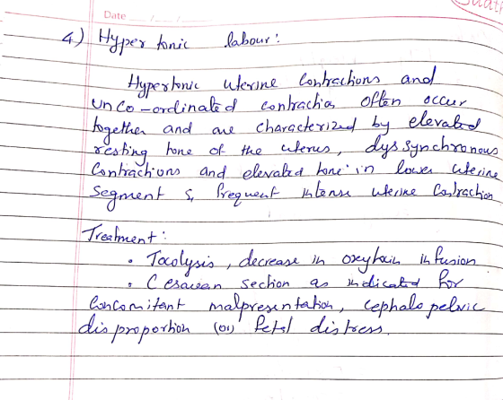 Juuta Datei 4) Hyper tonic labour. Hyperlonie uterine contractions and un co-ordinaled contracbias often occur Logether and