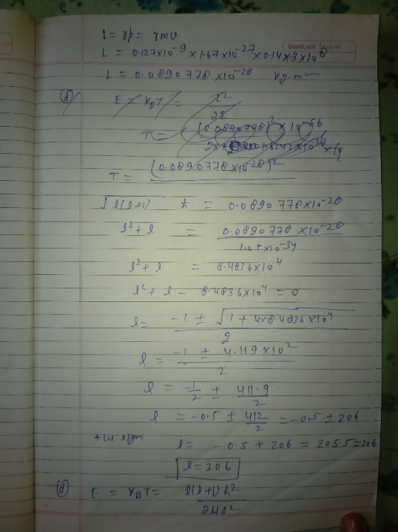 GoodLuck Nc 1 = 86= rmu 1 = 0-124X10-9 x 7.67 X10 27X0-1483X100 L=0.0890 770 X10-28 kg.m - Kpt/= Te logo google MON BUXTO 10.