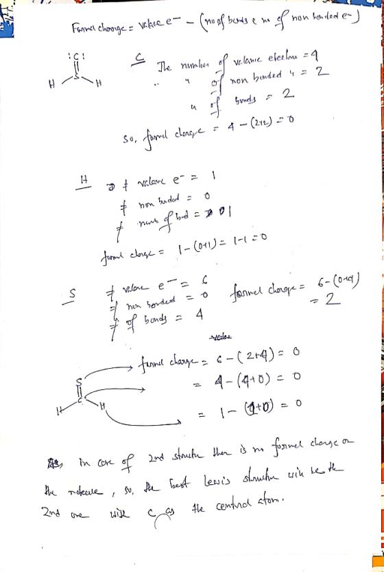 Formel Chouige = Vakte e-- (no of bords emo of non lended en) The number of valomie efeim - 4 . o non H H of non bended