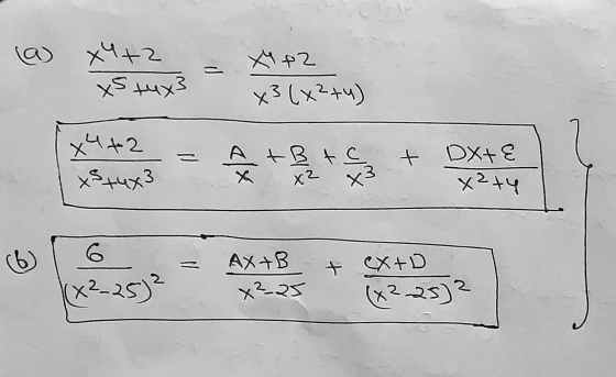 (0) х+2 MS 13 Ч #2 х3 (x+4) УЧ + 2 х=-413 +B + DX+ е х2 +4 х2 (6) х2-2s) AX+B х2-25 + ox+D (x225)?