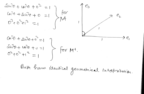 e₃ Sinbo + coche to2 =1 Coire + sinke to =1 0²602612 21 for M a e 2 Cow te, + sinho to²=1 Sino + coilo toal 02+02 +12 for Mt
