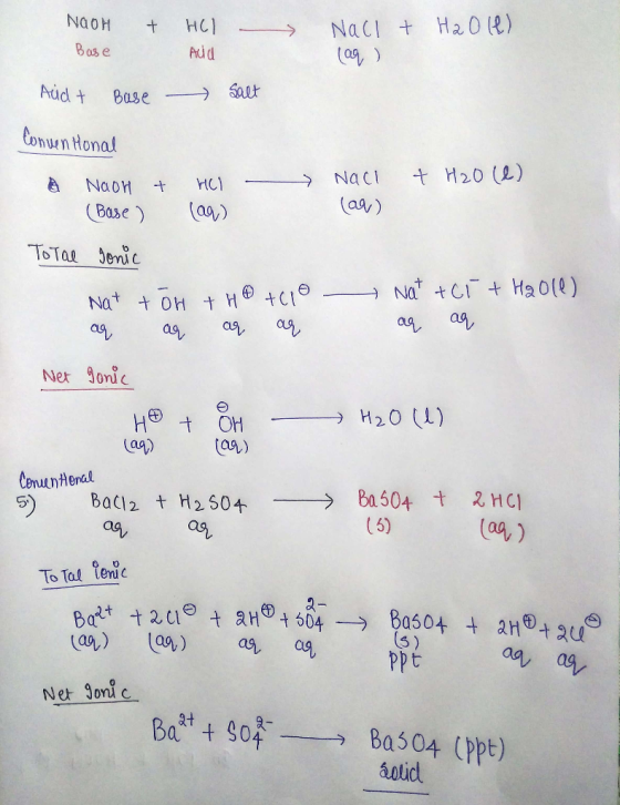 NaOH Base + H2Ole) HCl - Add Salt NaCl + (29) Acid + Base Conven Honal NaOH + - + H2O (1) HCl aq) NaCl (aa) (Base ) Total Son