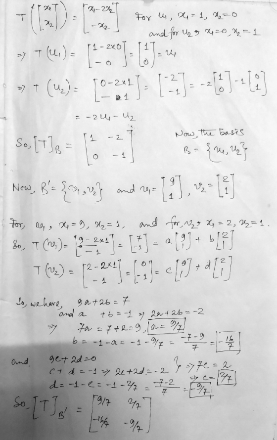 -23 For 4, G = 1, %=o X2 Y2 =1 u anal 1-2X0 () TO-2x1 - 2 z - 2 -U2 Now the Basis SoITJ= 2 amd n 1 amd fr,, = 2, 1 2 + 2x4 +