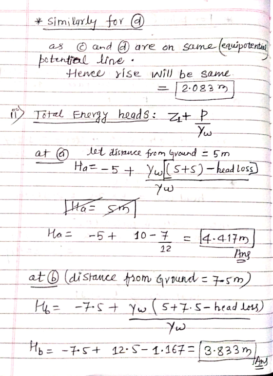 * Similarly for @ as ☺ cand are on saine equipotential potential line. Hence rise inill be same. = 12.083ng _Total Energy_hea