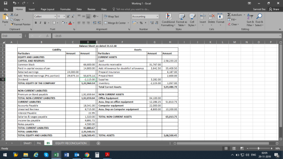 Working 1 - Excel Tell me what you want to do... Data Review View Share File . Calibri -11 A A === 2 & Wrap Text Accounting I