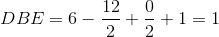 DBE = 6 - +